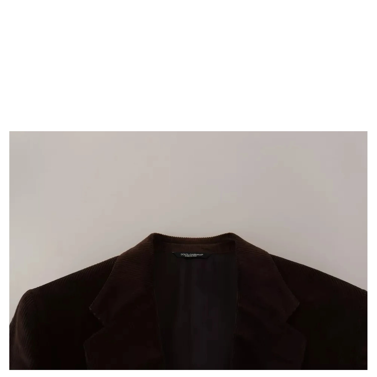 Brown Corduroy Slim Fit Coat DG Logo Blazer