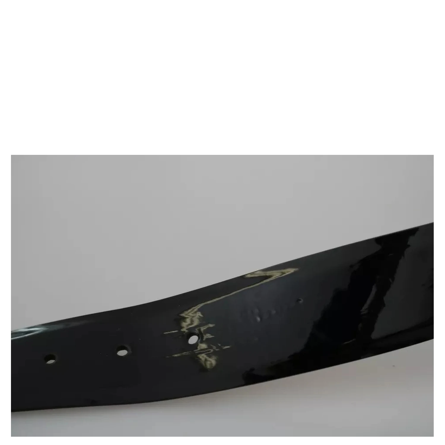 Black Shiny Leather Crystal Logo Buckle Belt