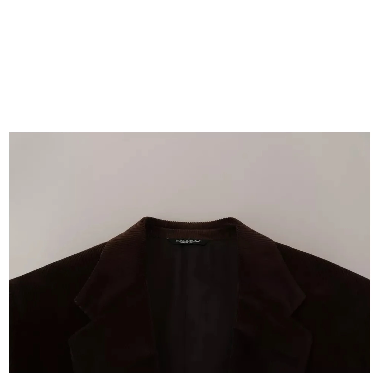 Brown Corduroy Slim Fit Coat DG Logo Blazer