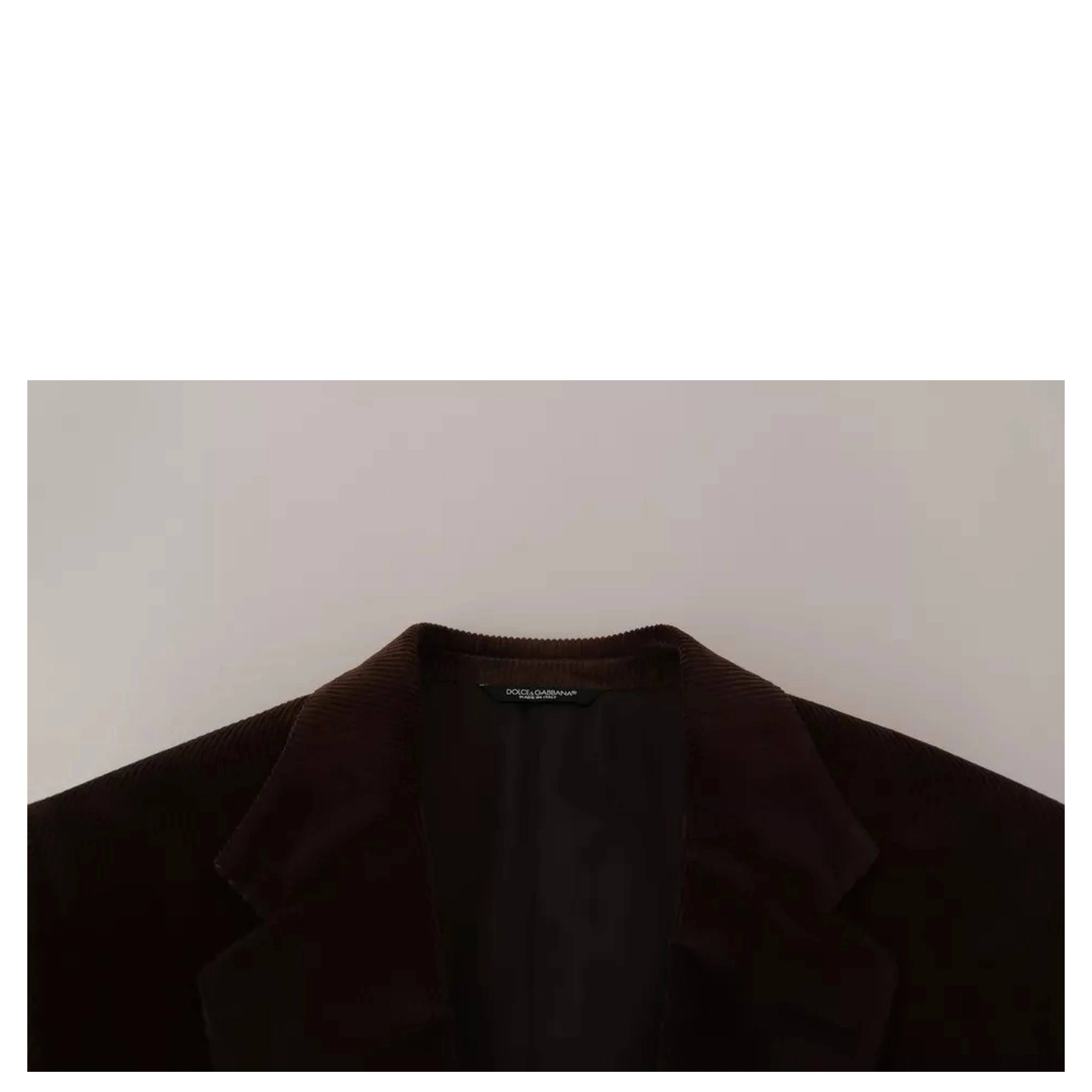 Brown Corduroy Slim Fit Coat DG Logo Blazer