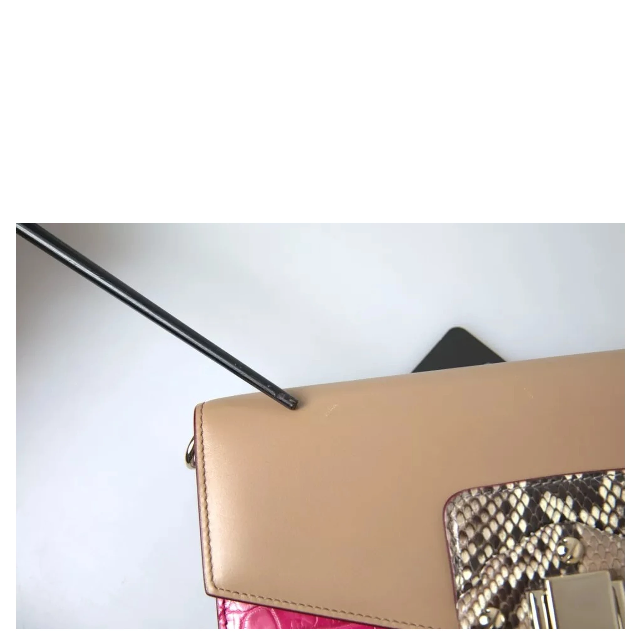 Multicolor Leather LUCIA Shoulder Bag