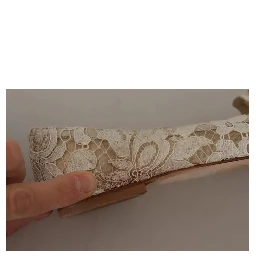Beige Lace Crystal Ballet Flats Loafers Shoes