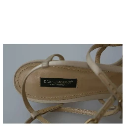Gold Silk Ankle Strap Heels Sandals Shoes