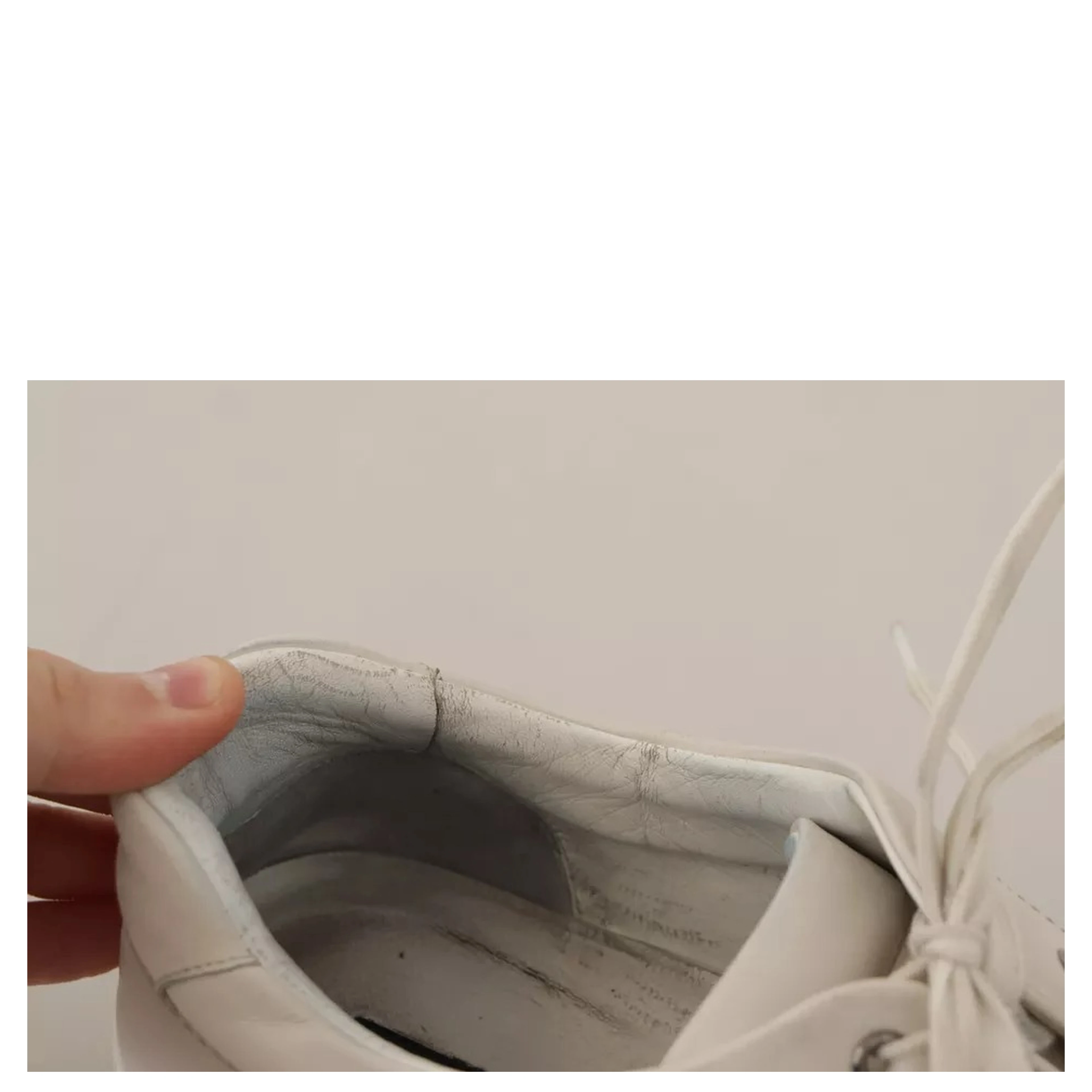 White Casual Leather Logo Men Sneakers Shoes