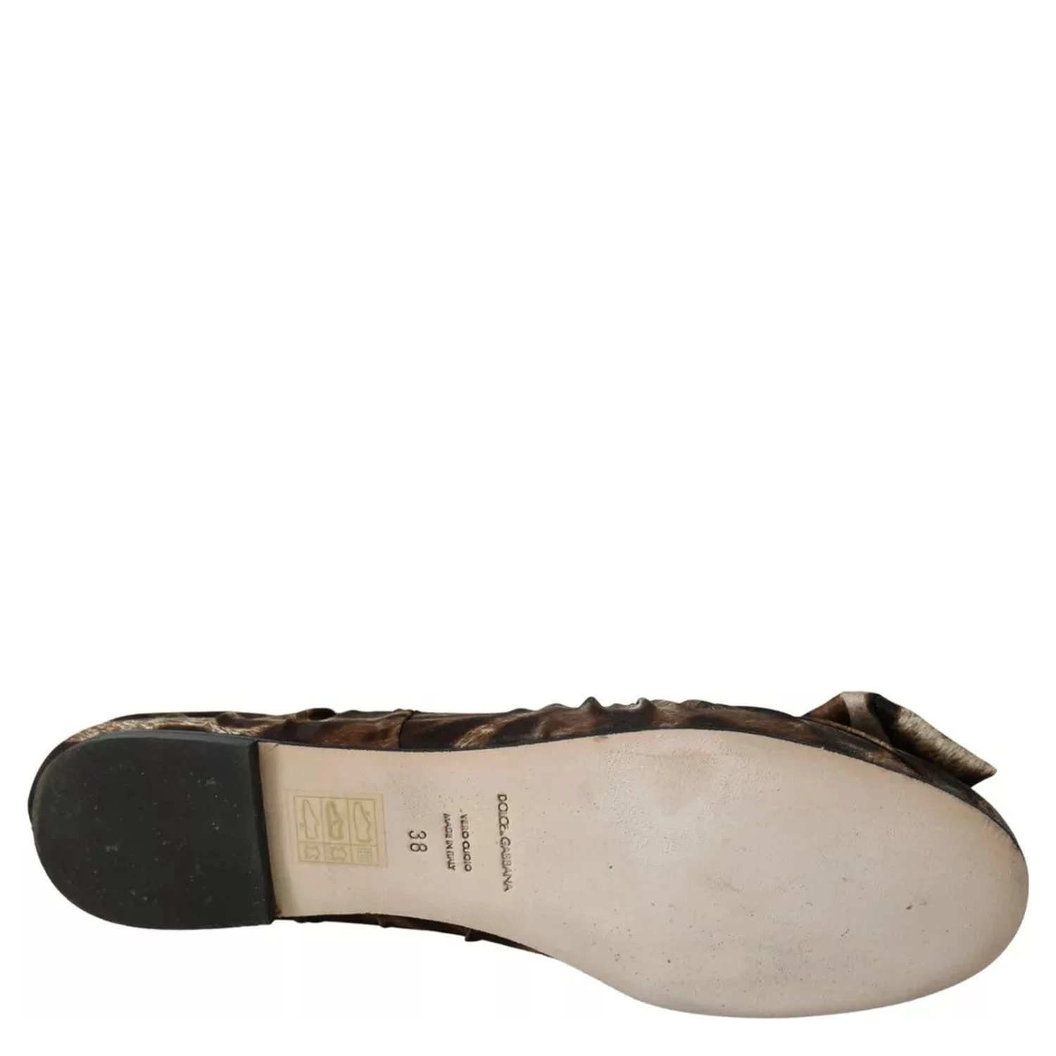 Brown Leopard Silk Ballerina Flats Shoes