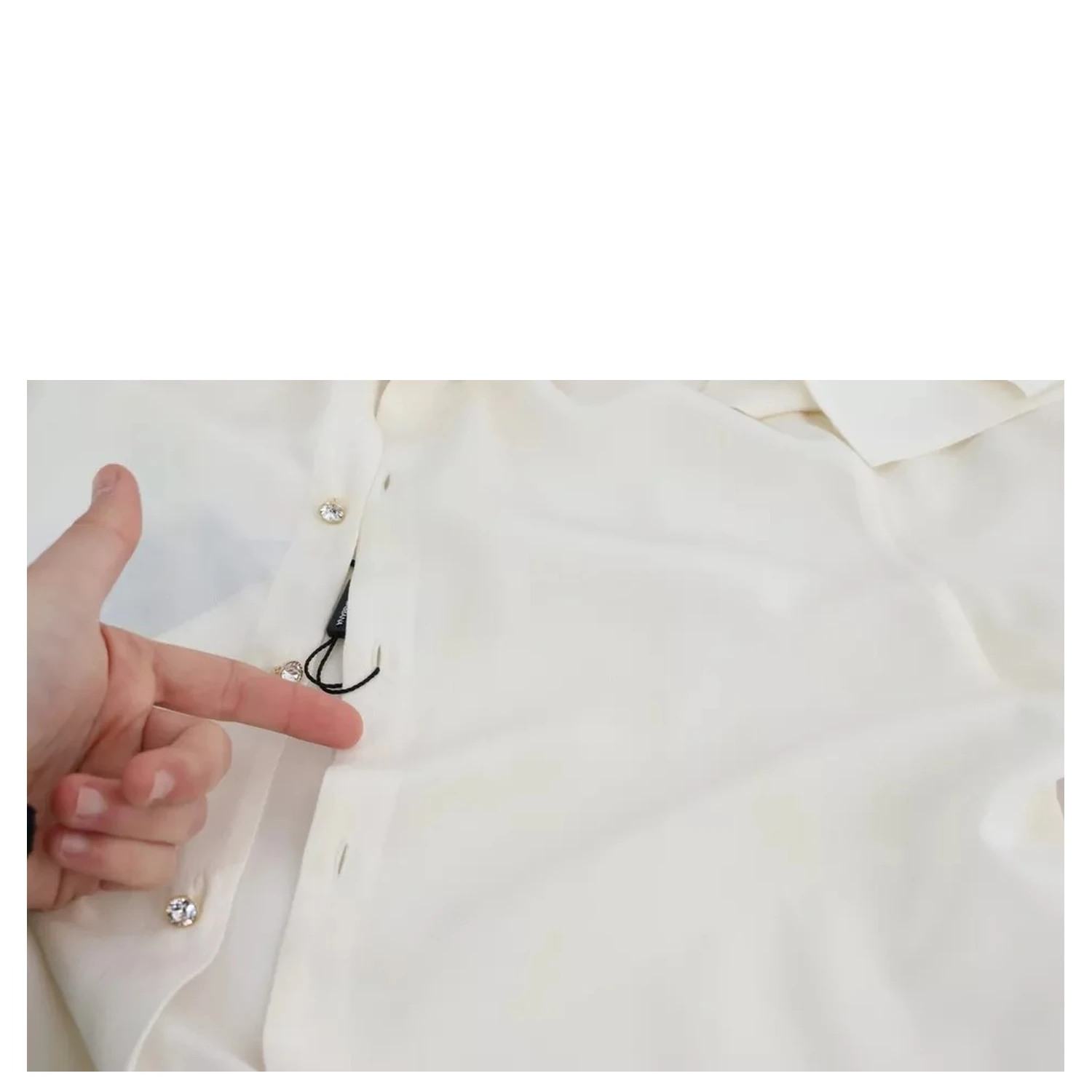 White Blouse Ascot Collar Shirt Silk Top