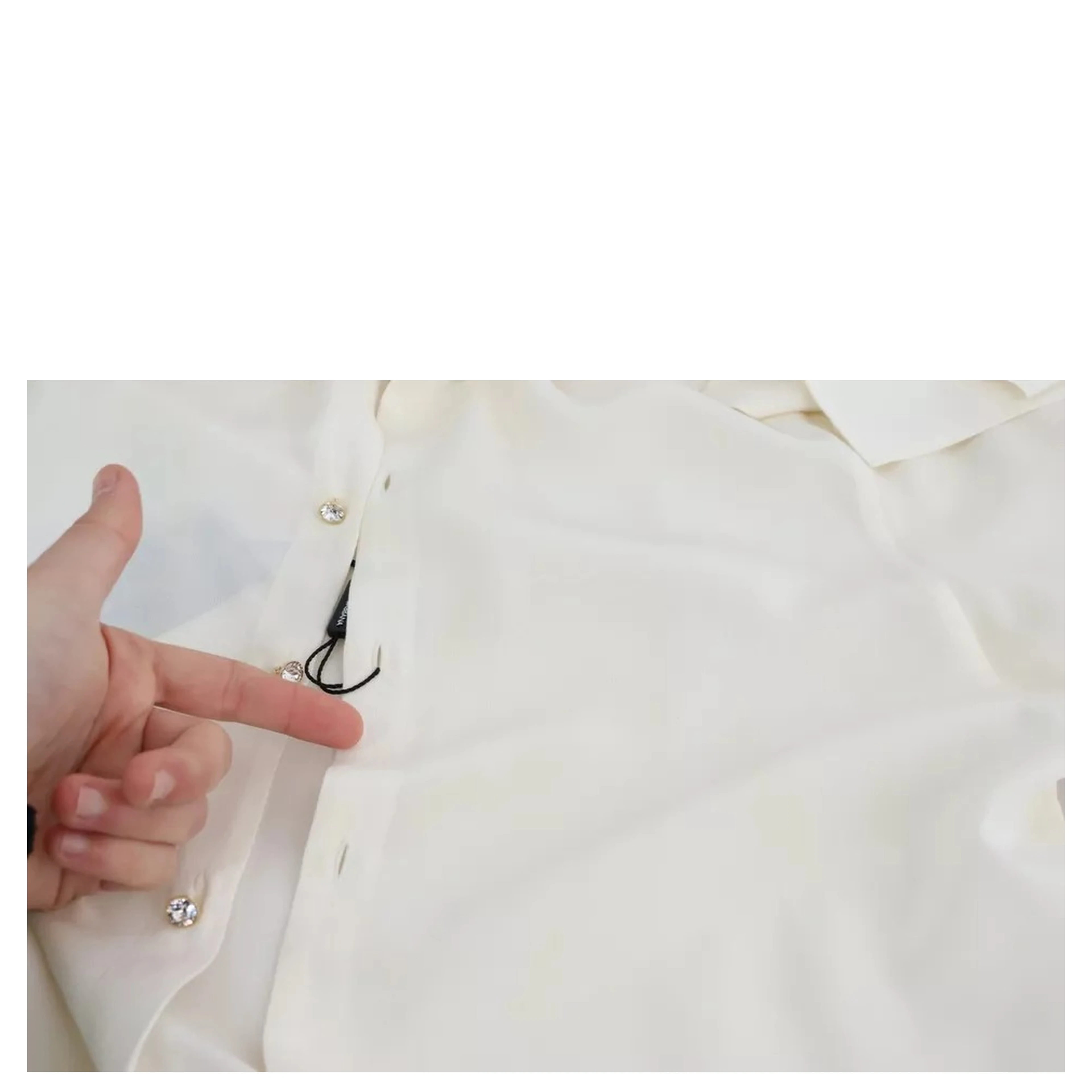 White Blouse Ascot Collar Shirt Silk Top