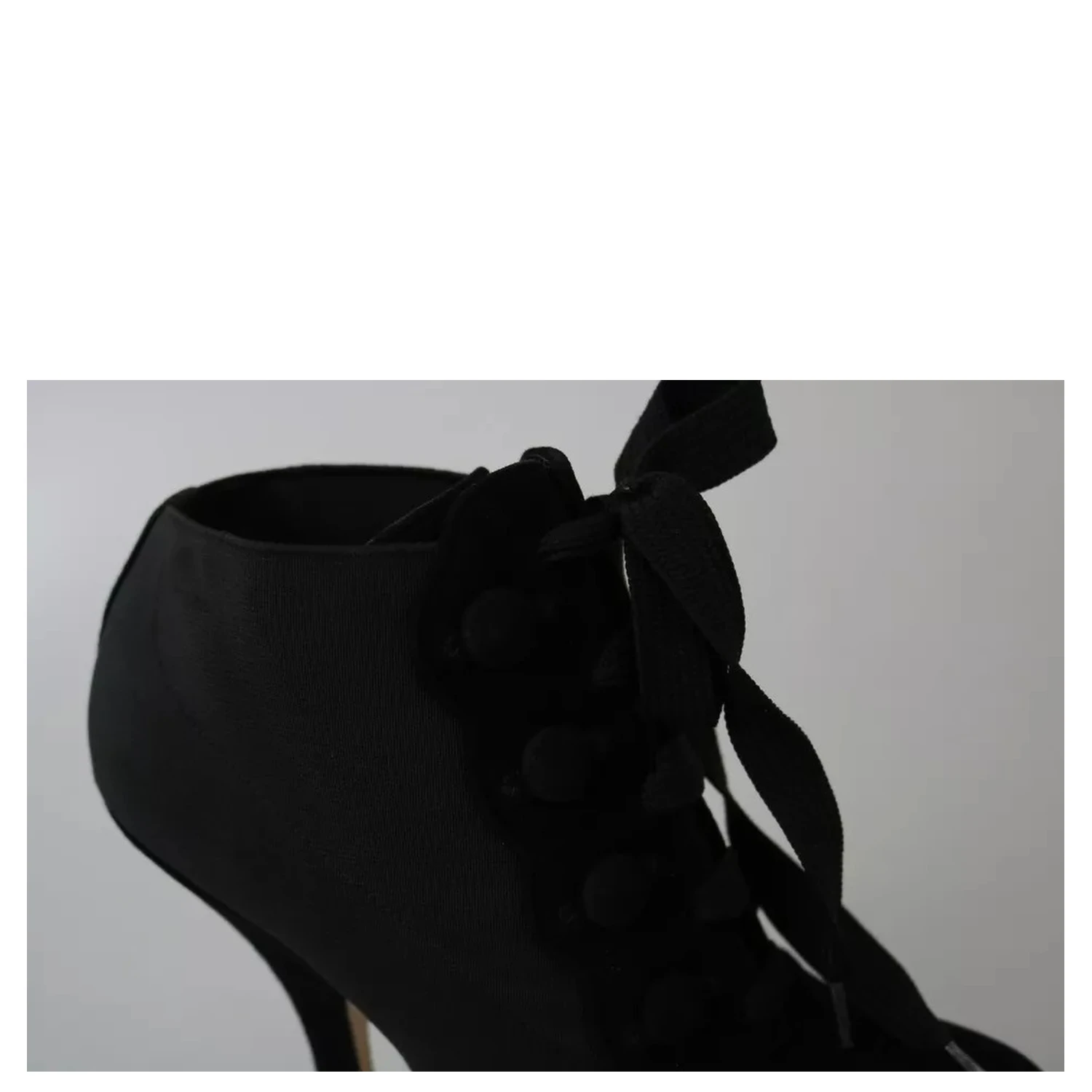 Black Suede Stretch Ankle Boots Booties Shoes