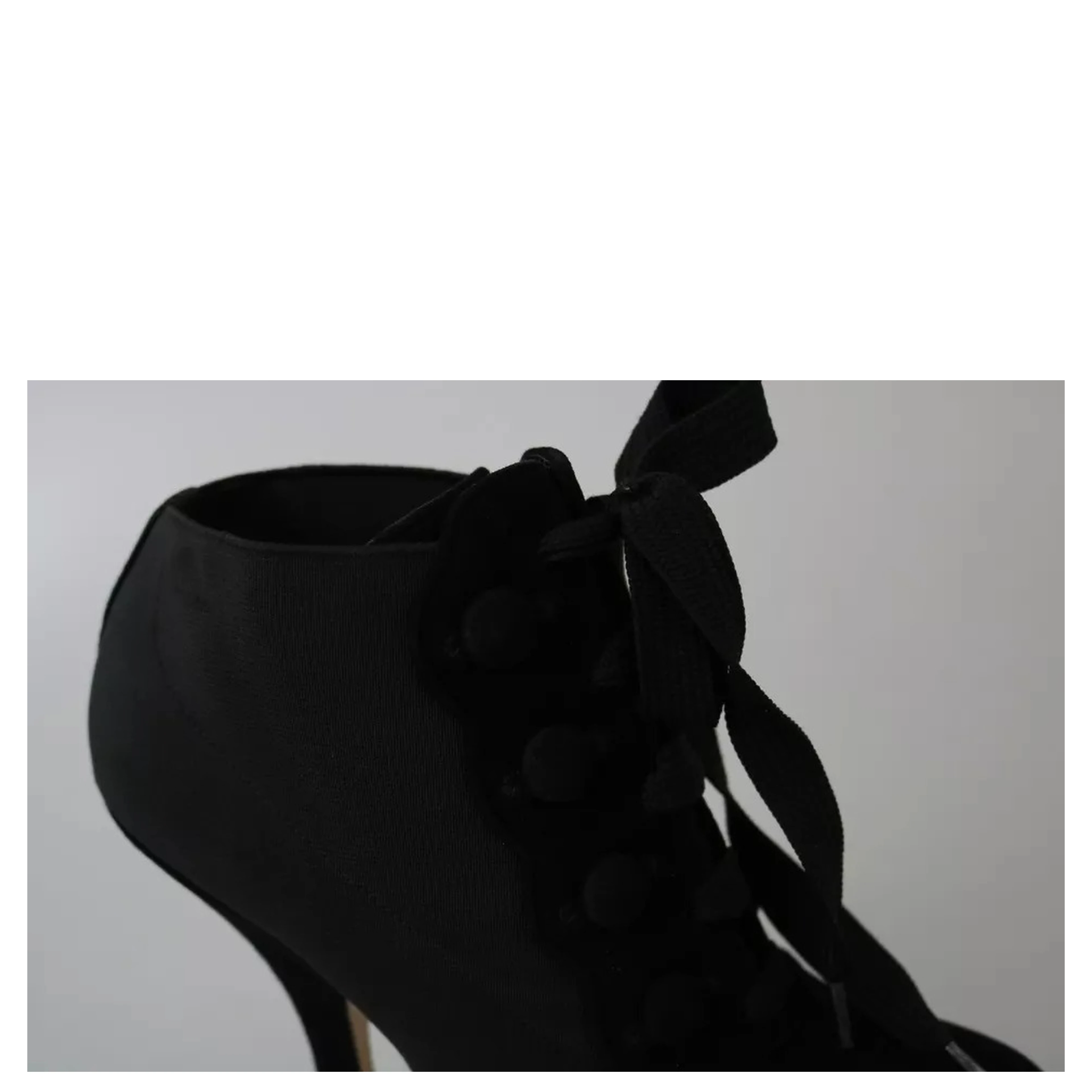 Black Suede Stretch Ankle Boots Booties Shoes