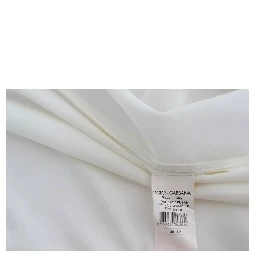 White Blouse Ascot Collar Shirt Silk Top