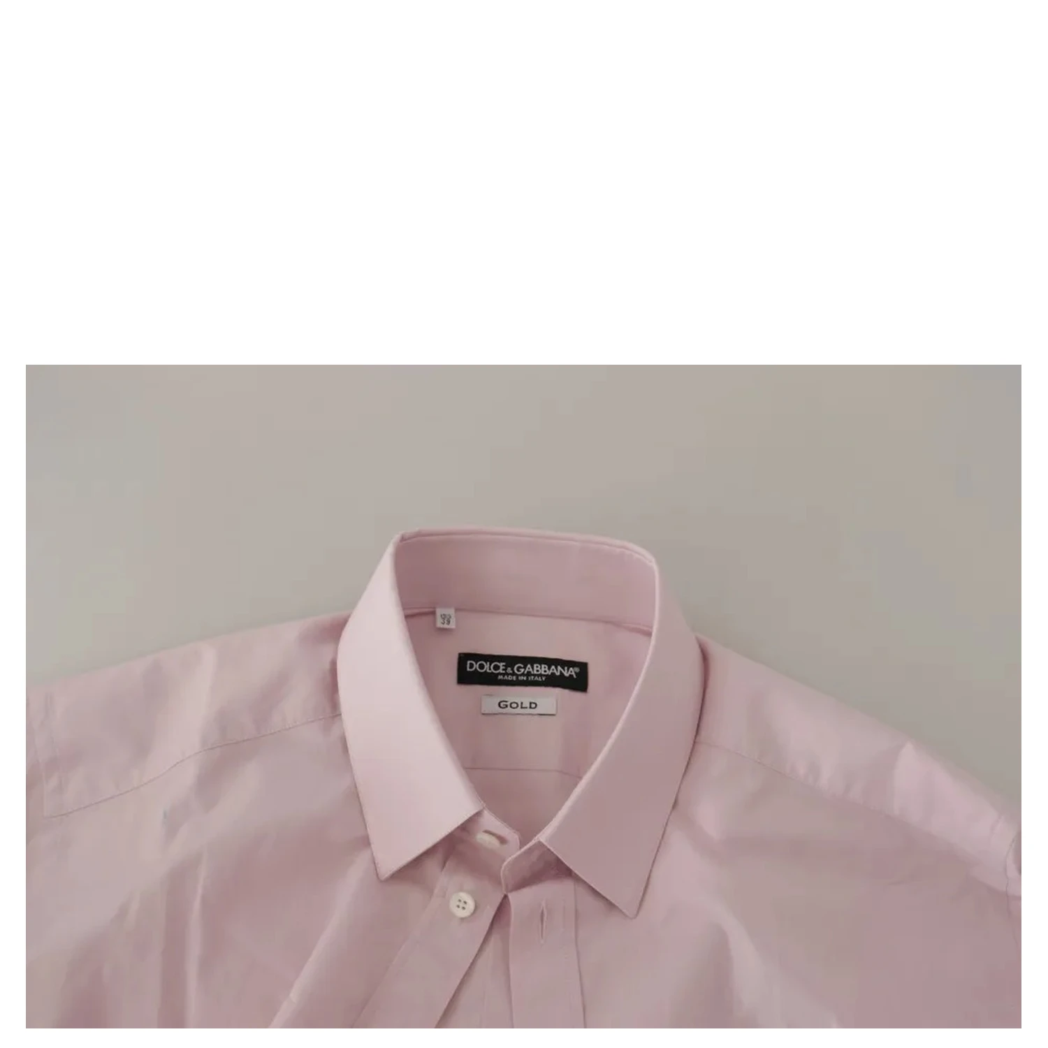 Light Pink Cotton Dress Formal Men GOLD Shirt
