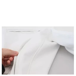 White Leather Biker Coat Zipper Jacket