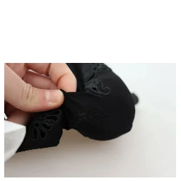 Black Stretch Pumps Boots Floral Lace Shoes