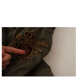 Green Cotton DG Love Blouson Coat Jacket