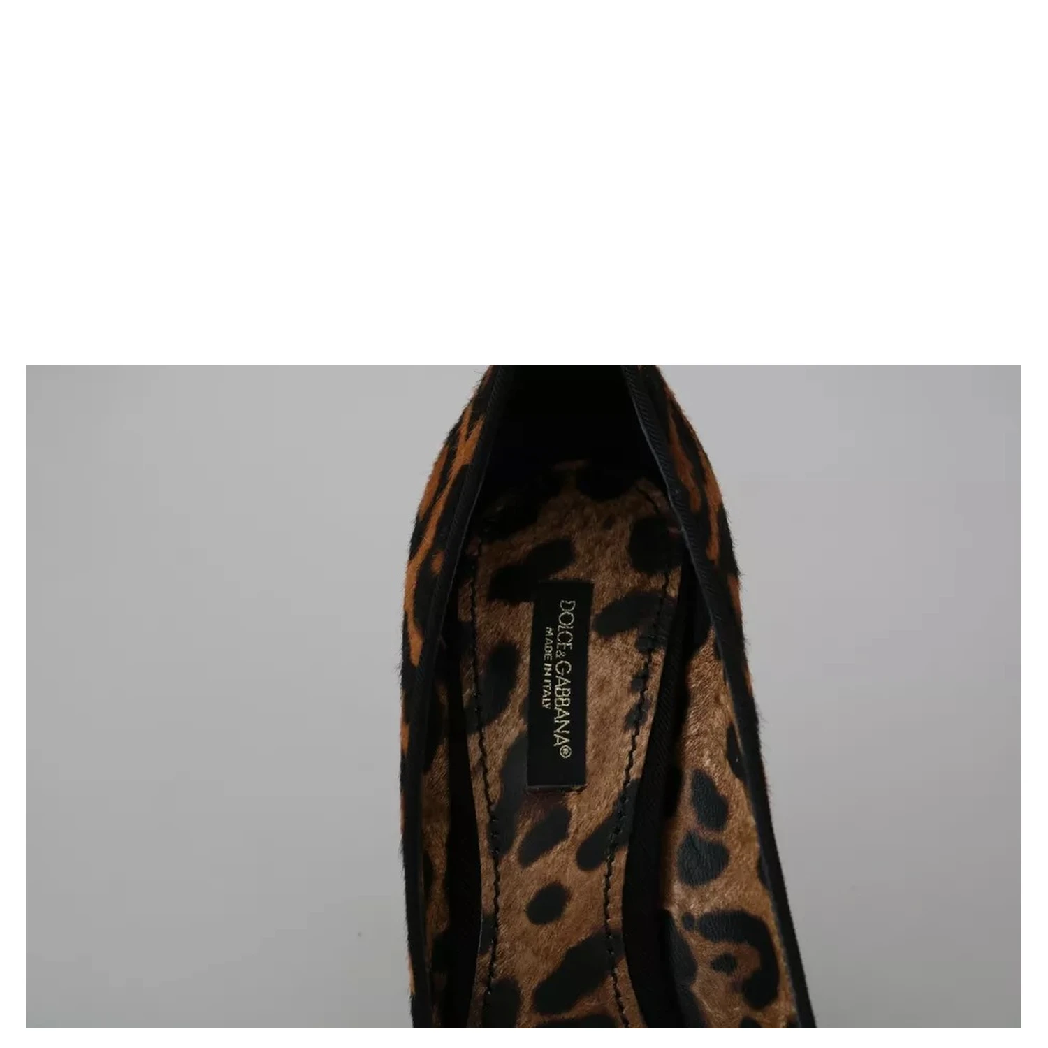 Brown Leopard Pony Hair Heels Pumps Shoes