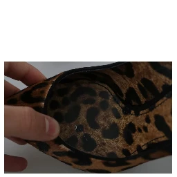 Brown Leopard Pony Hair Heels Pumps Shoes