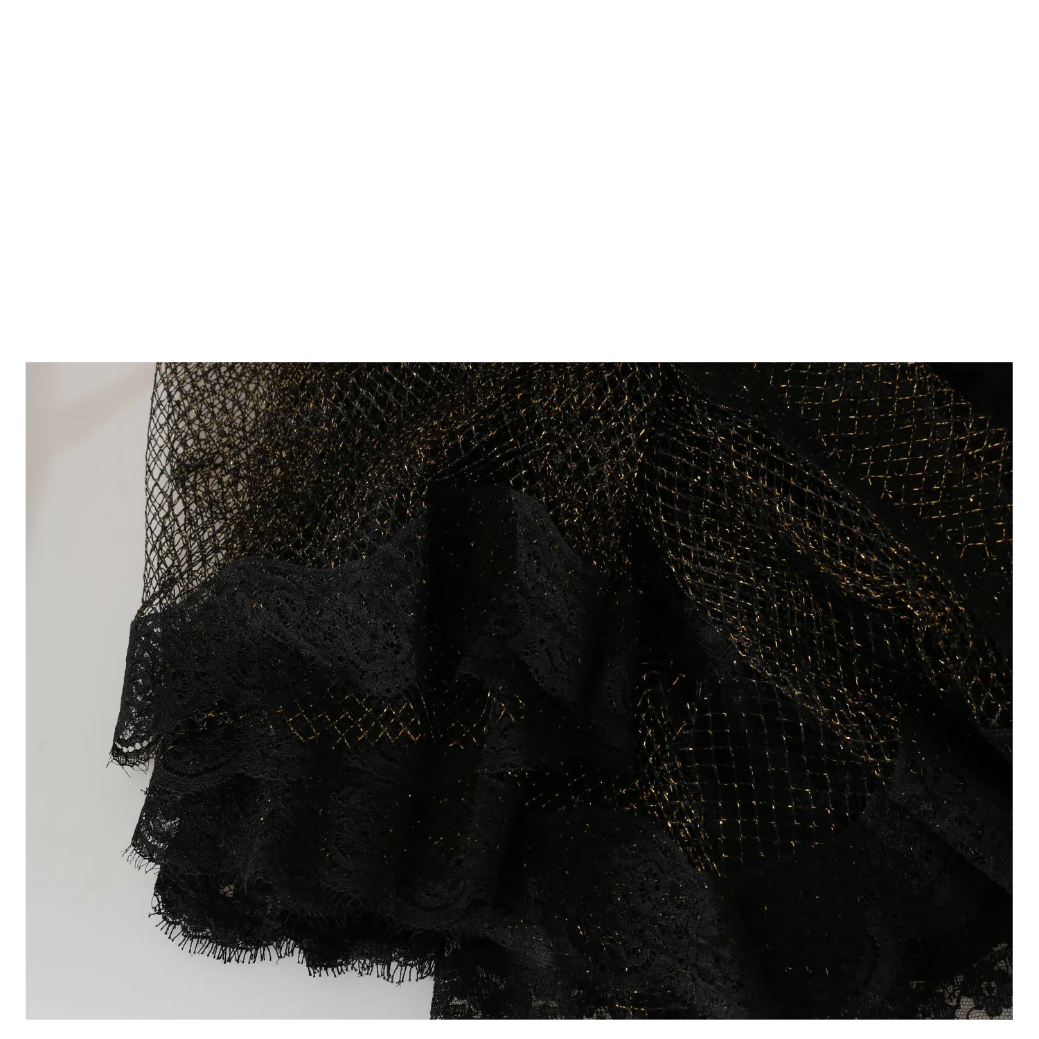 Black Gold Crystal Heart A-line Dress