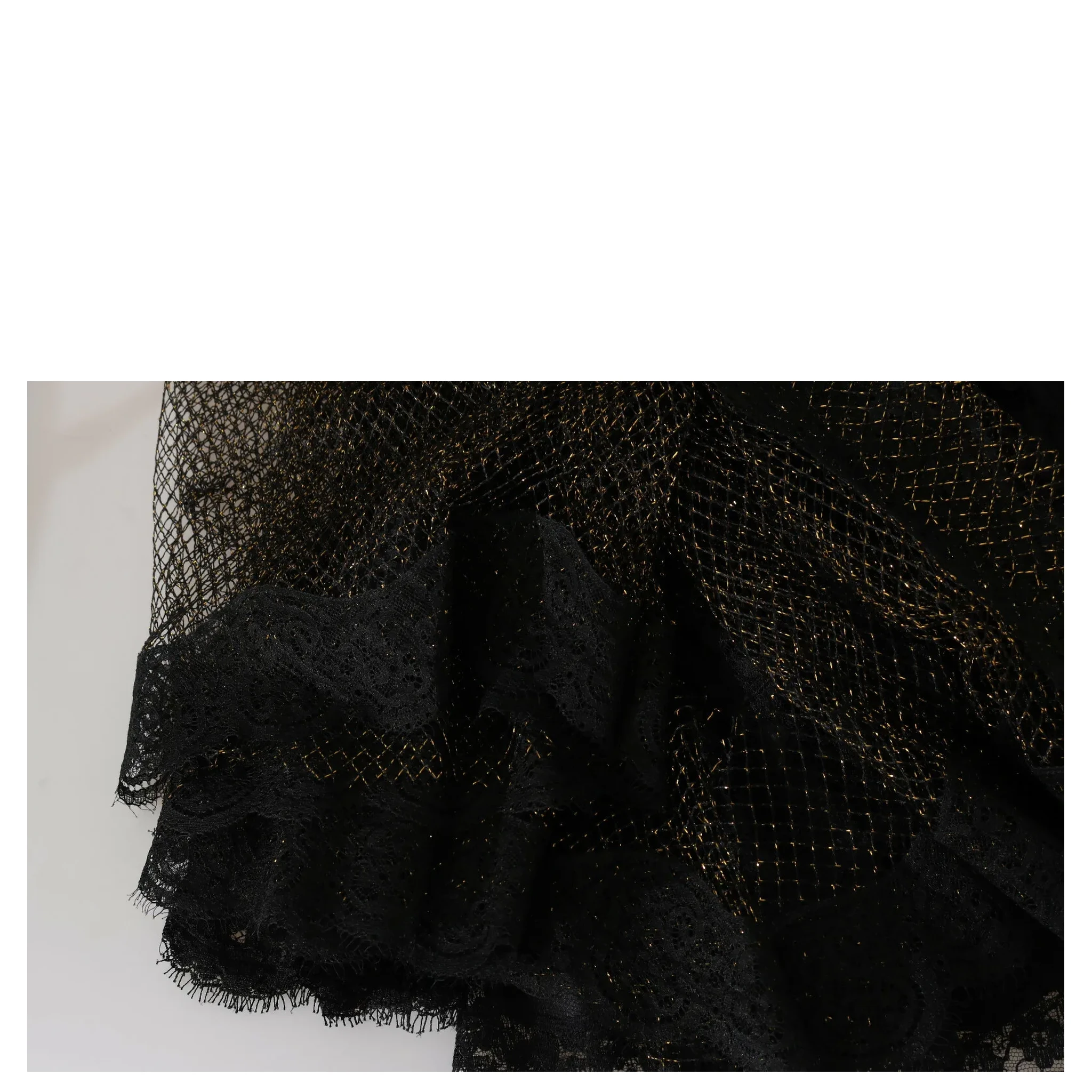 Black Gold Crystal Heart A-line Dress
