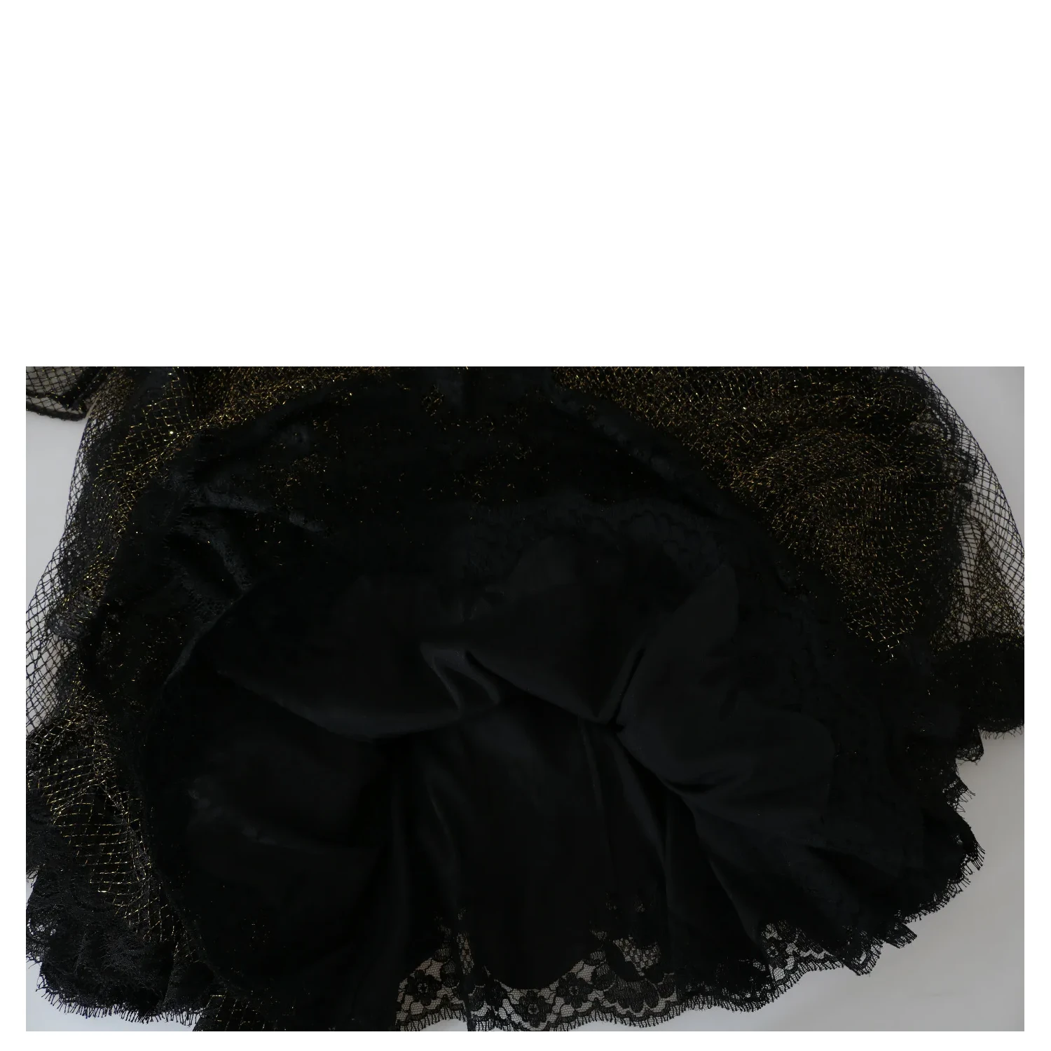 Black Gold Crystal Heart A-line Dress