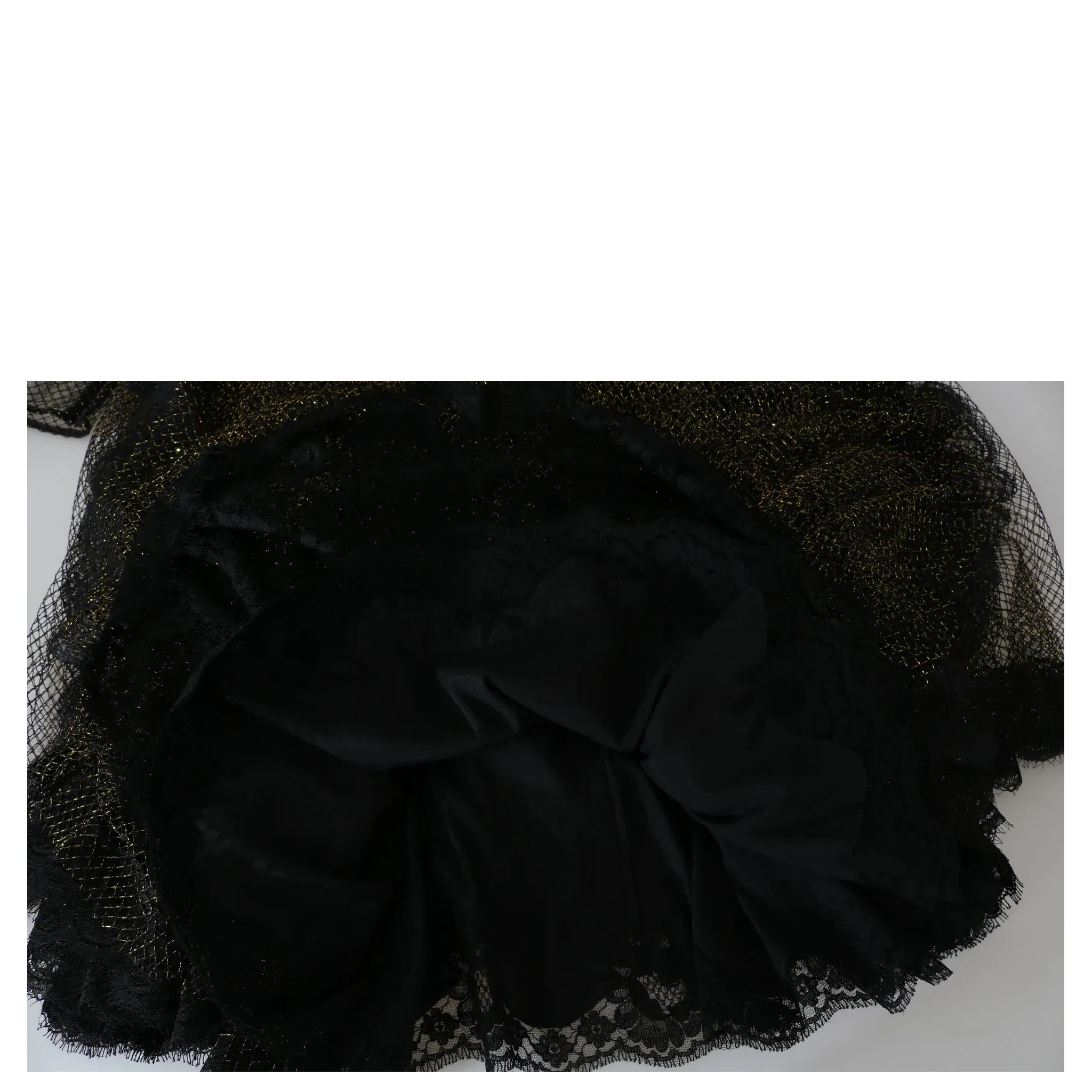 Black Gold Crystal Heart A-line Dress