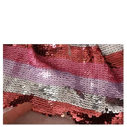 Pink Floral Sequined Crystal Gown Dress