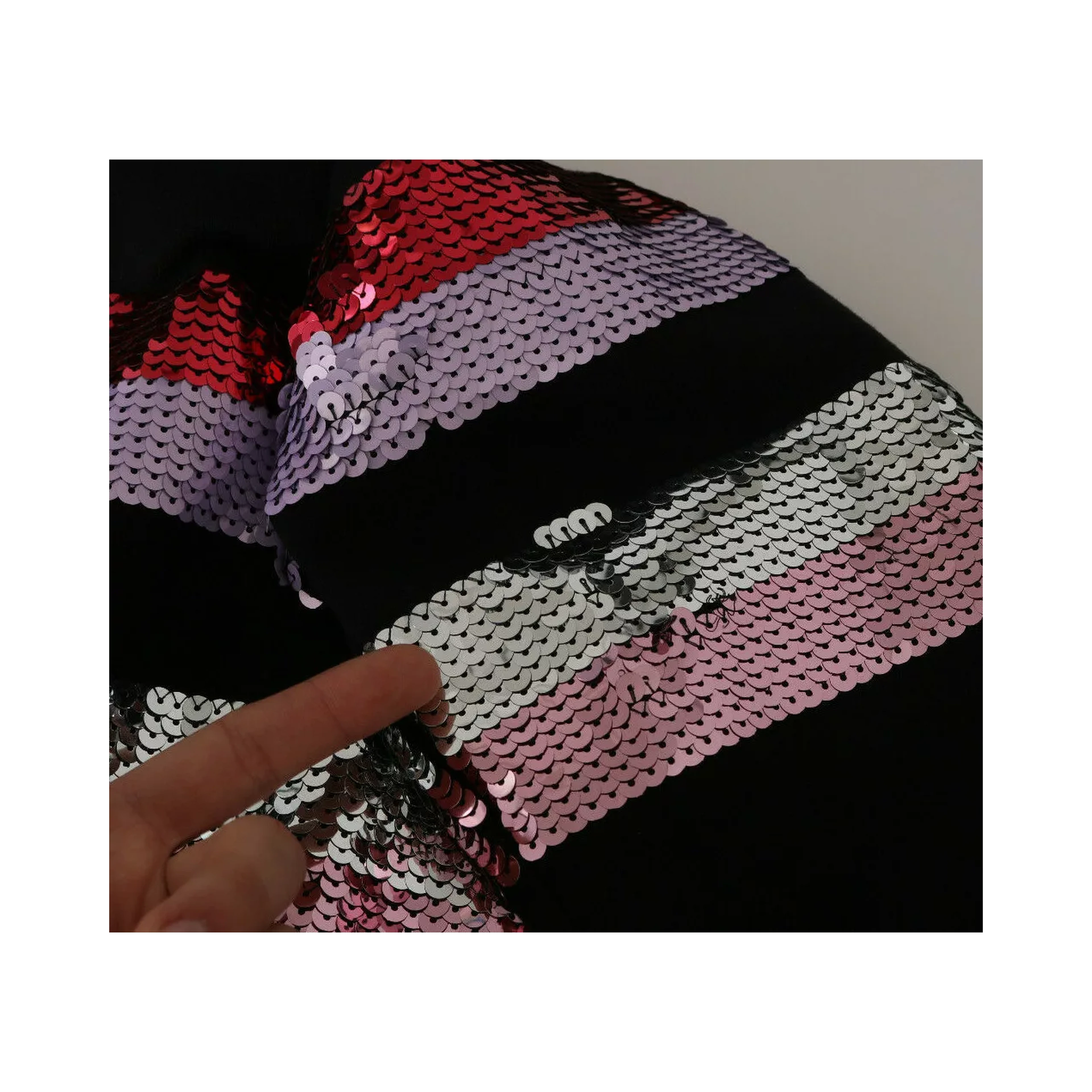 DG Sequined Hooded Pullover Sweater