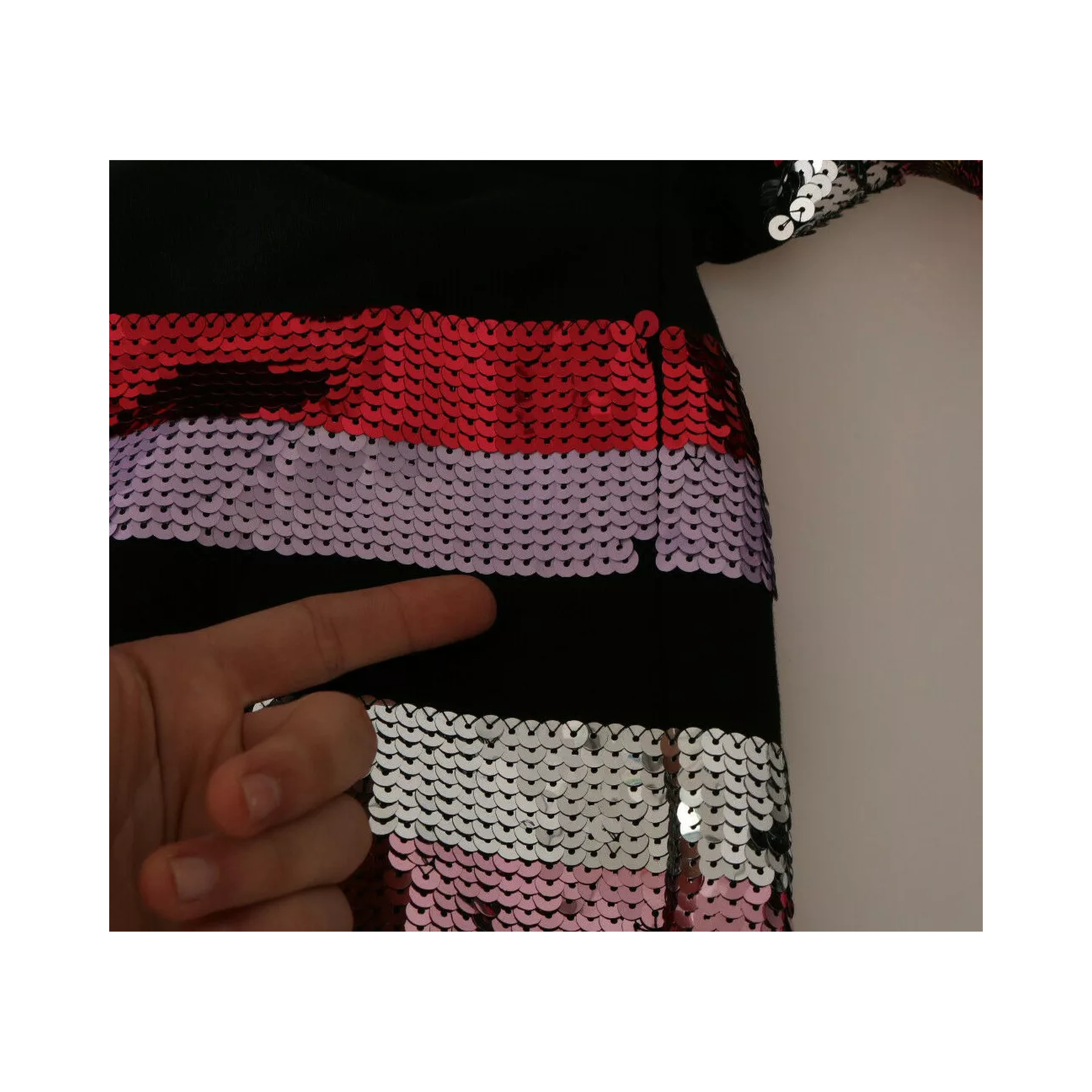 DG Sequined Hooded Pullover Sweater
