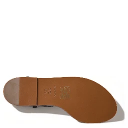 Black Crystal Gold Sandals Leather Shoes
