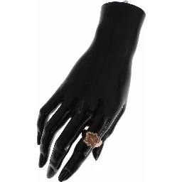 Pink Gold 925 Silver Authentic Clear Ring