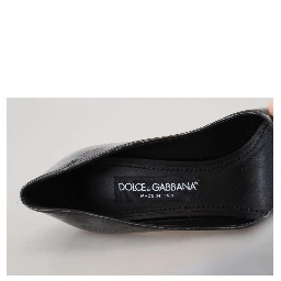 Black Leather Heels Pumps Plastic Wrapped Shoes