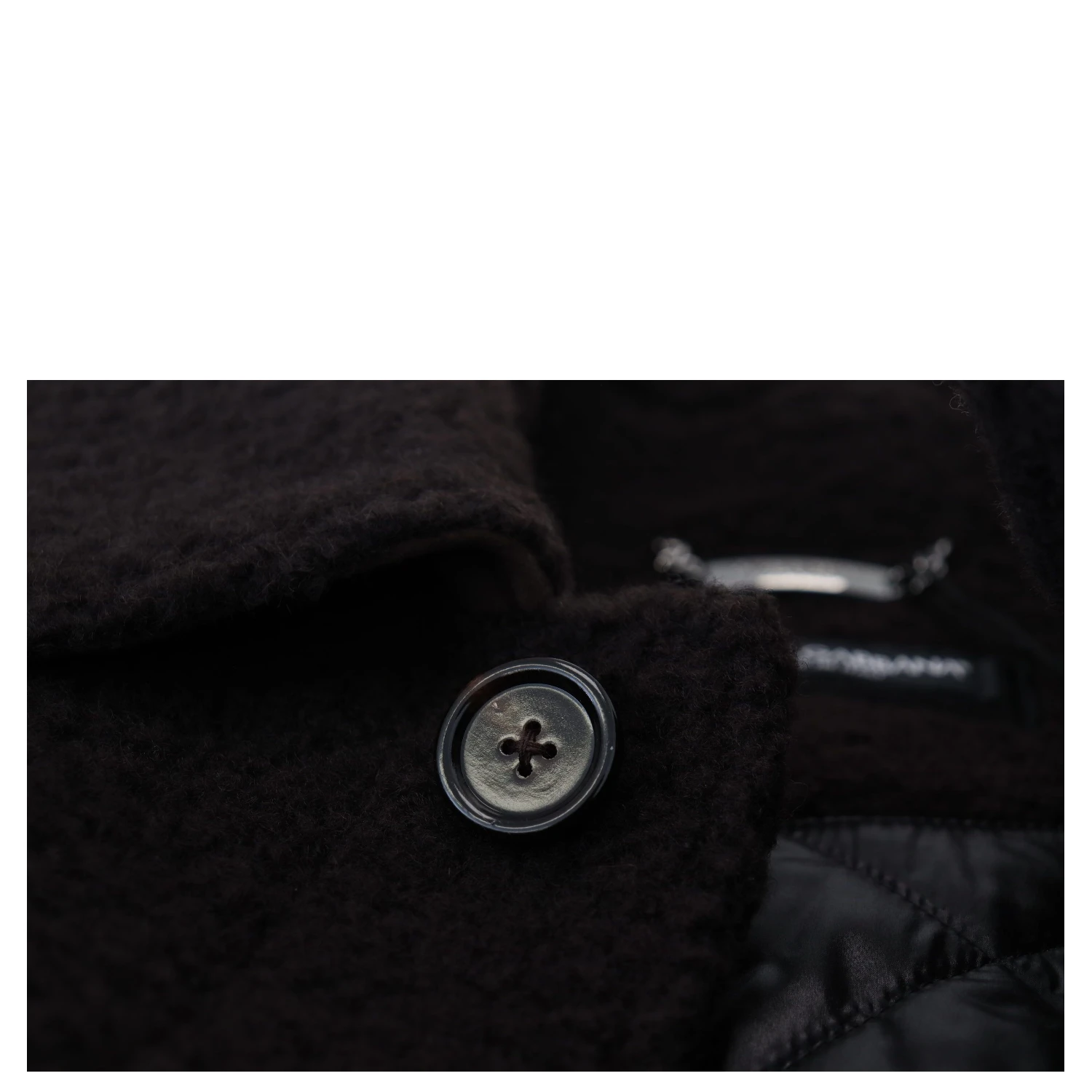 Black Alpaca Button Down Trench Coat Jacket