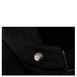 Black Nylon Hooded Parka Coat Winter Jacket