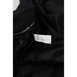 Black Wool Full Zip Long Sleeves Jacket