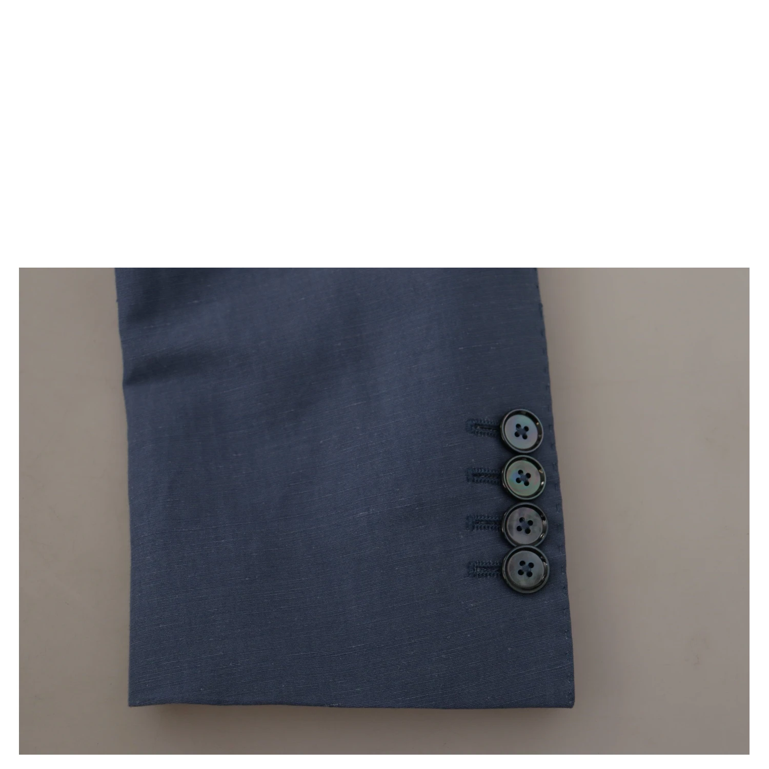 Blue Single Breasted Logo Blazer Jacket