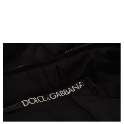 Black Nylon Hooded Parka Coat Winter Jacket
