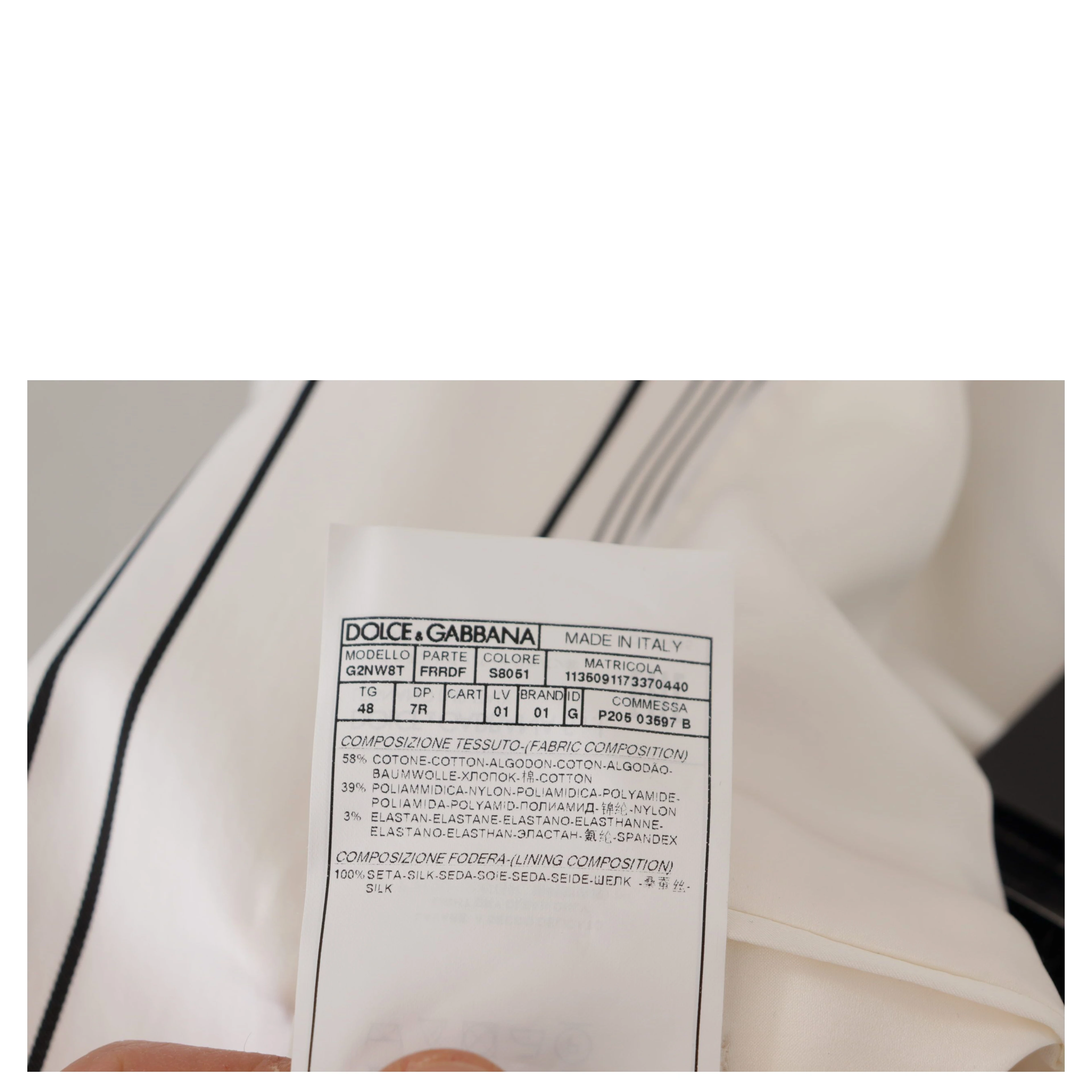 White Stripes Cotton Single Breasted Blazer