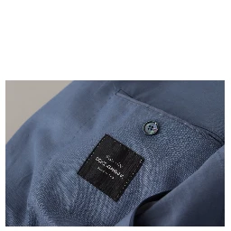 Blue Single Breasted Logo Blazer Jacket