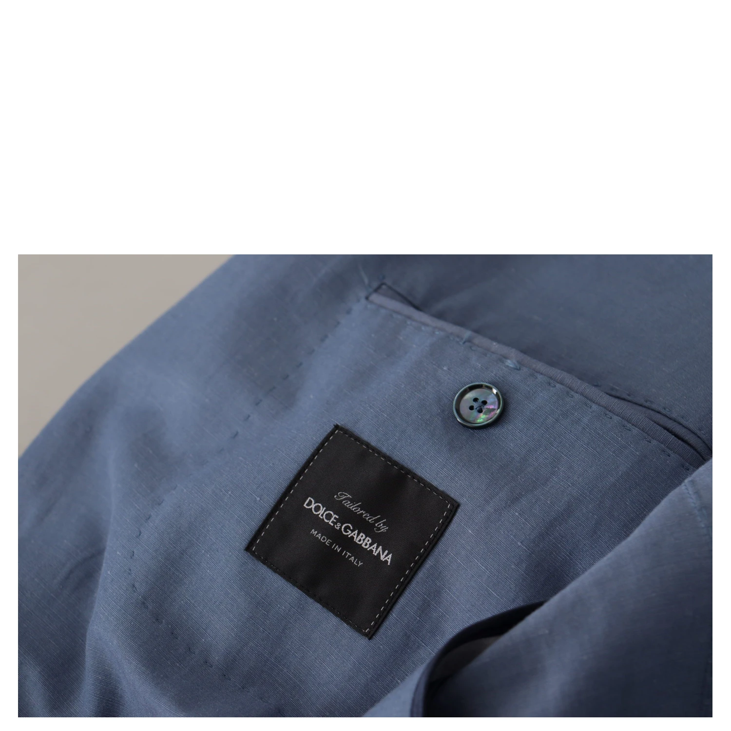 Blue Single Breasted Logo Blazer Jacket