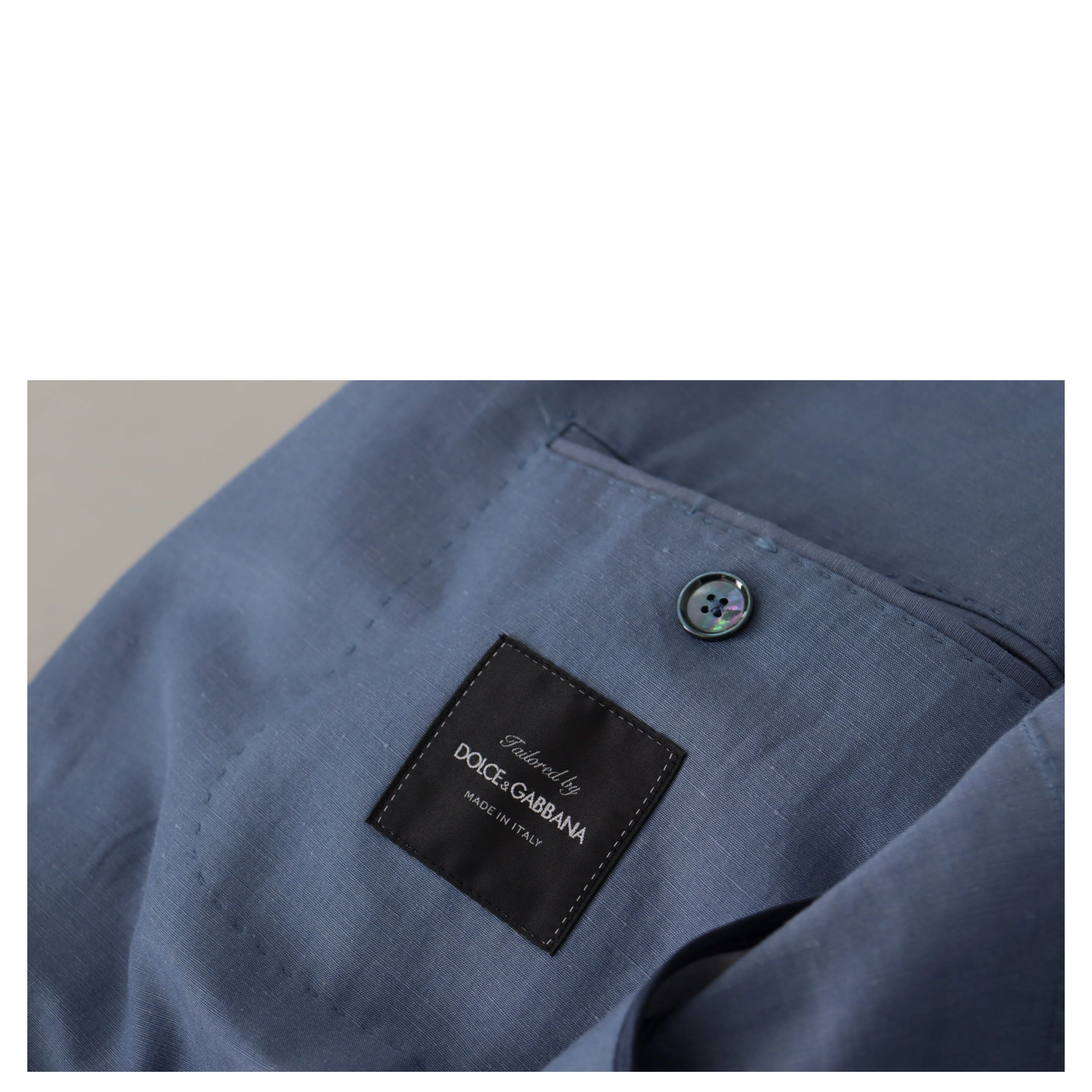 Blue Single Breasted Logo Blazer Jacket