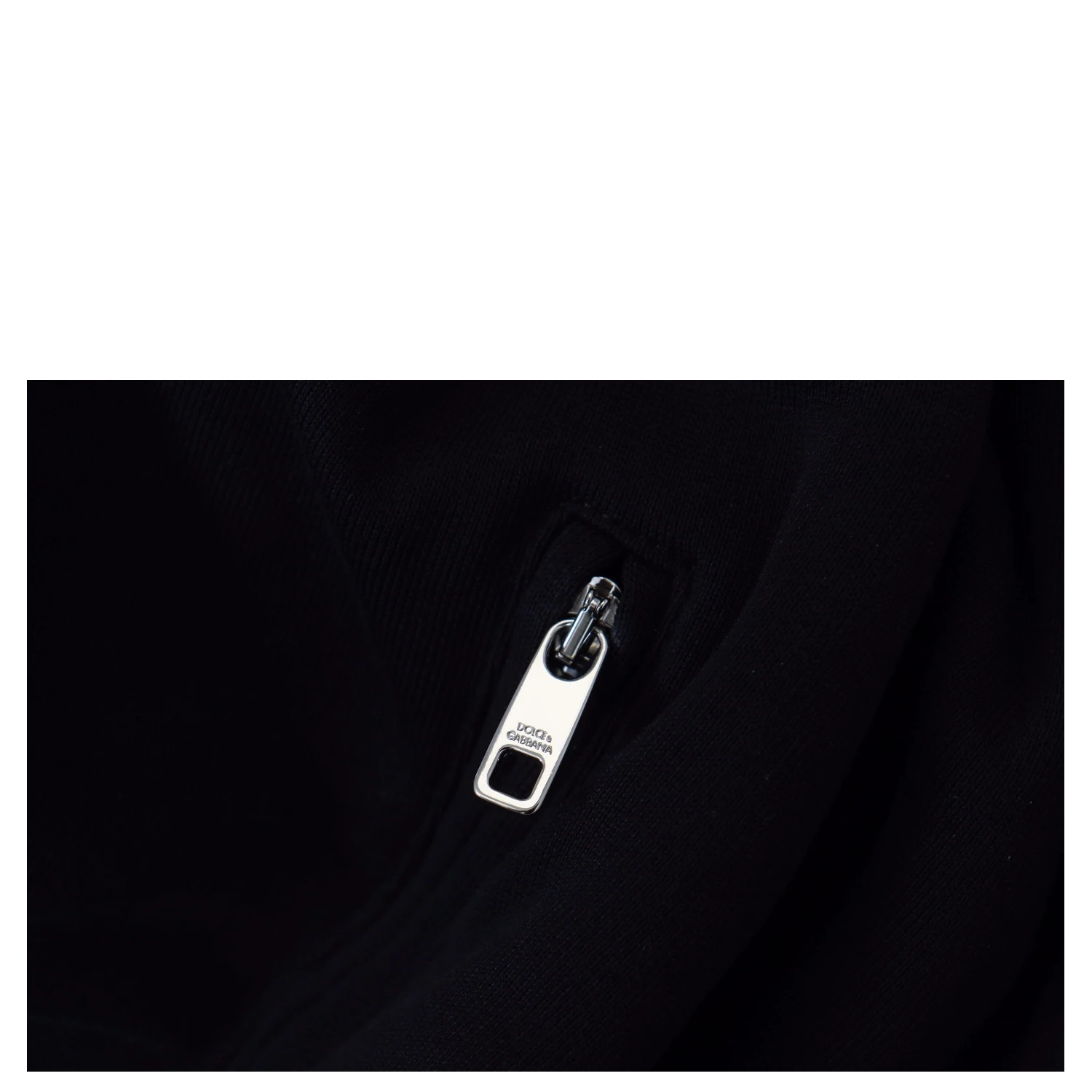 Black Polyester Hooded Full Zip Jacket