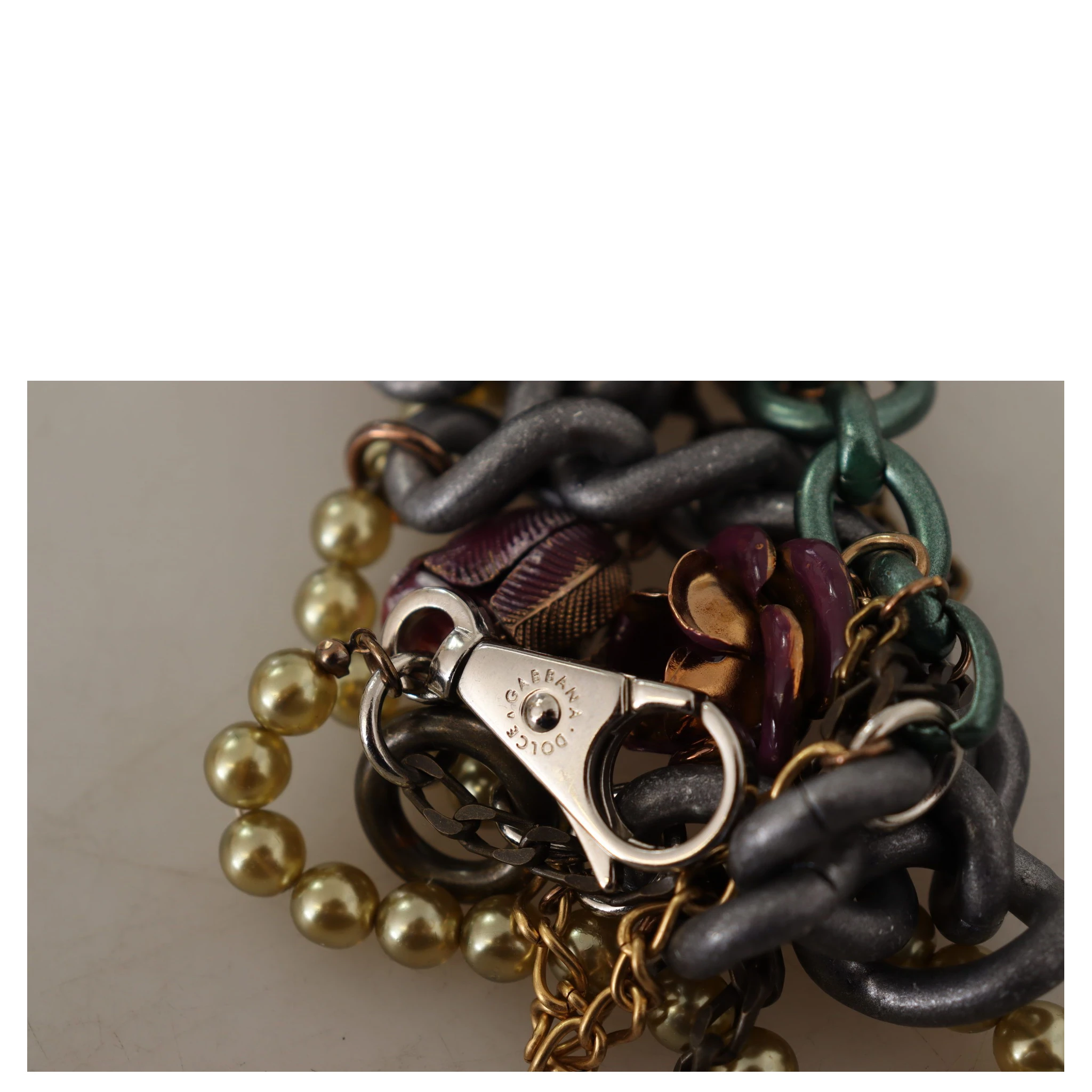 Gold Brass Sicily Floral Crystal Statement Necklace