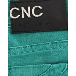 Green straight leg jeans