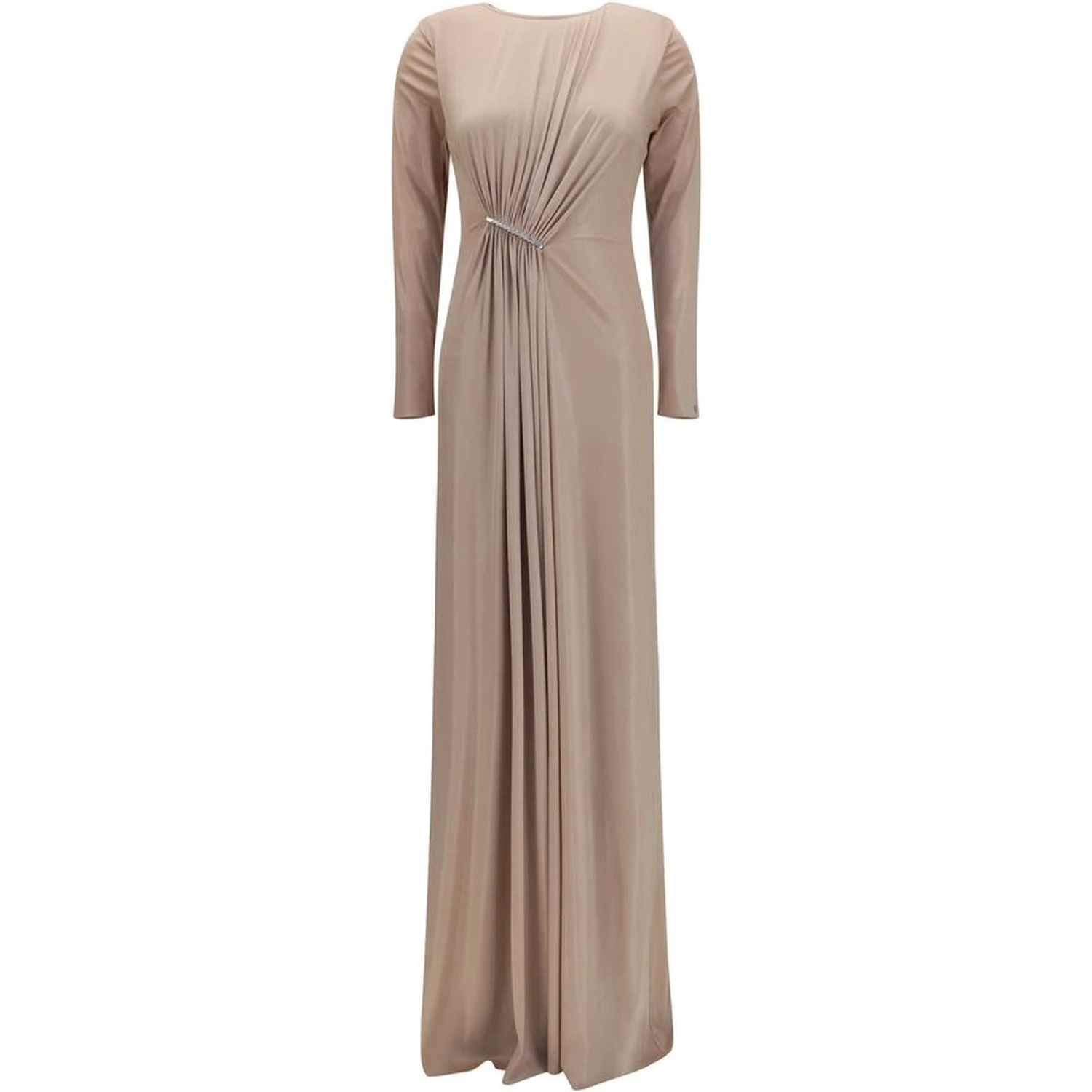 Beige Polyester Casual Dress