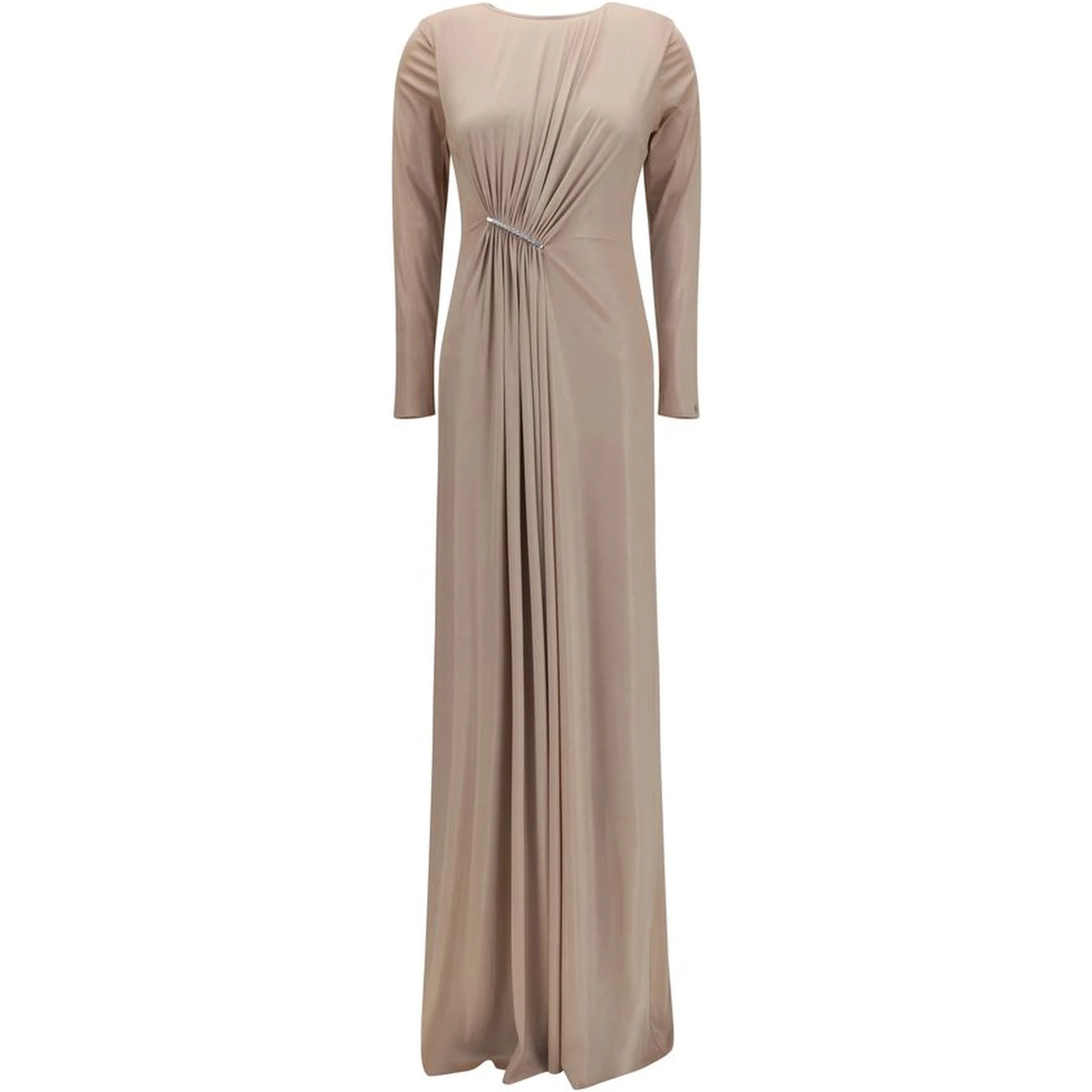 Beige Polyester Casual Dress