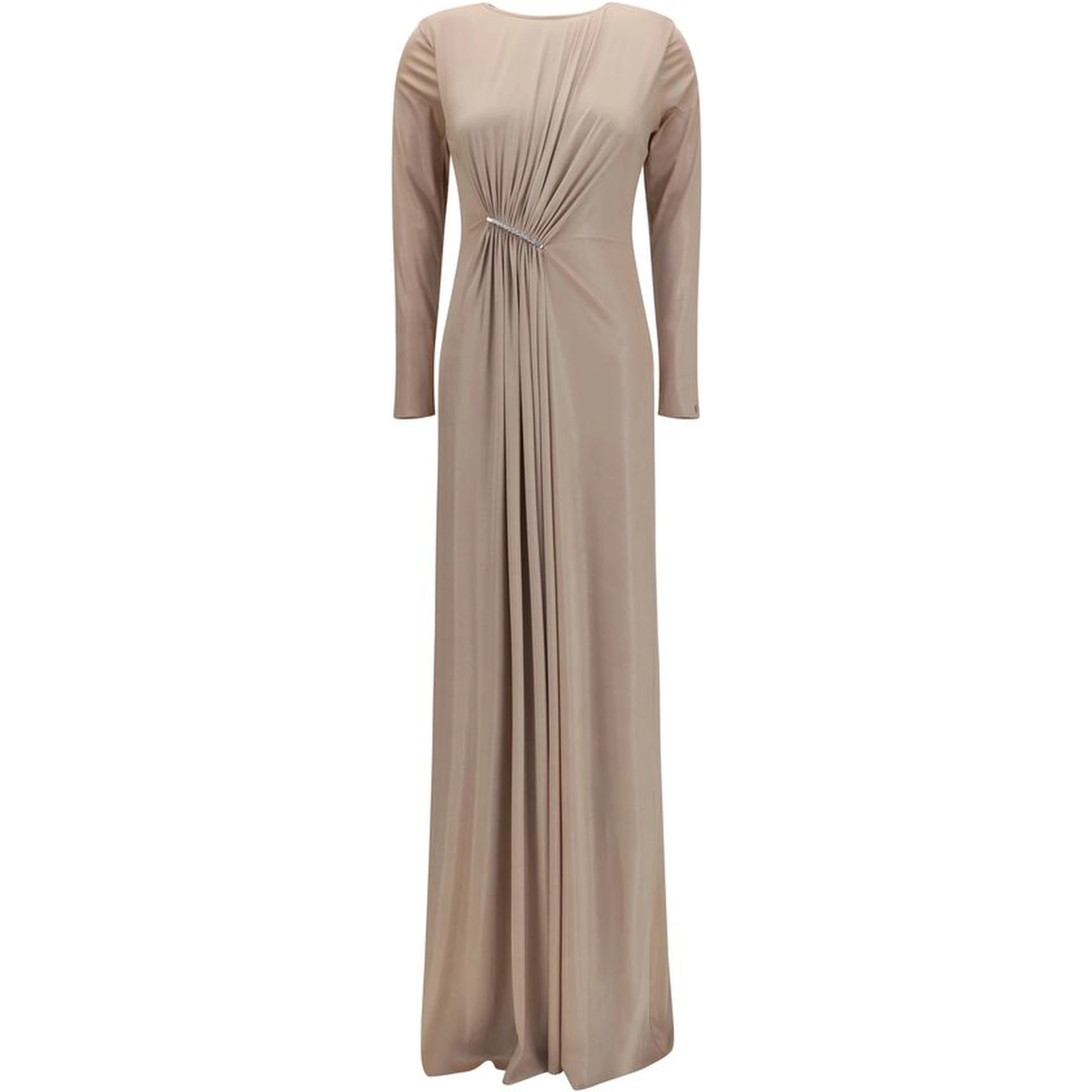 Beige Polyester Casual Dress