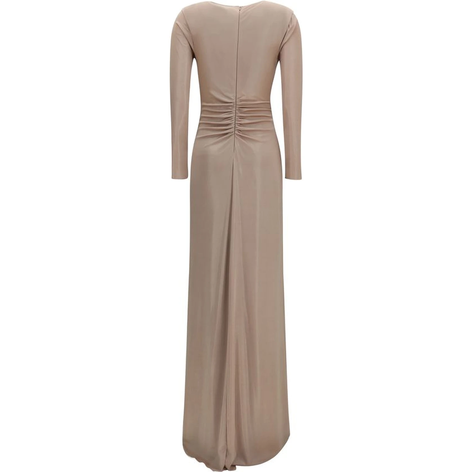 Beige Polyester Casual Dress