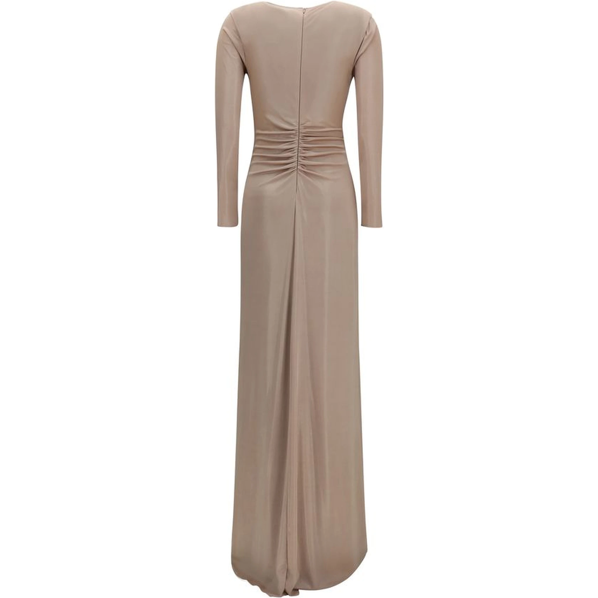 Beige Polyester Casual Dress