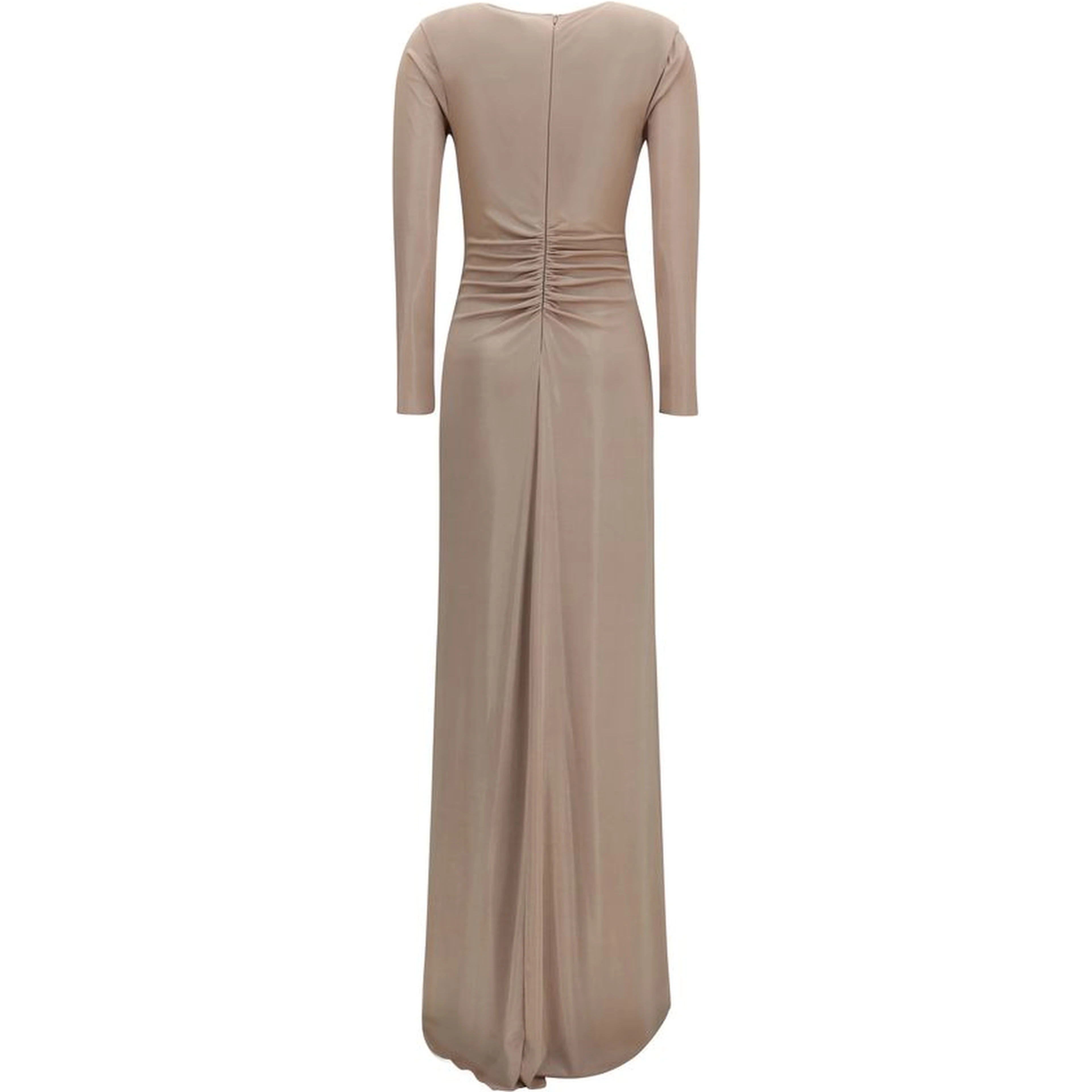 Beige Polyester Casual Dress