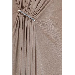 Beige Polyester Casual Dress