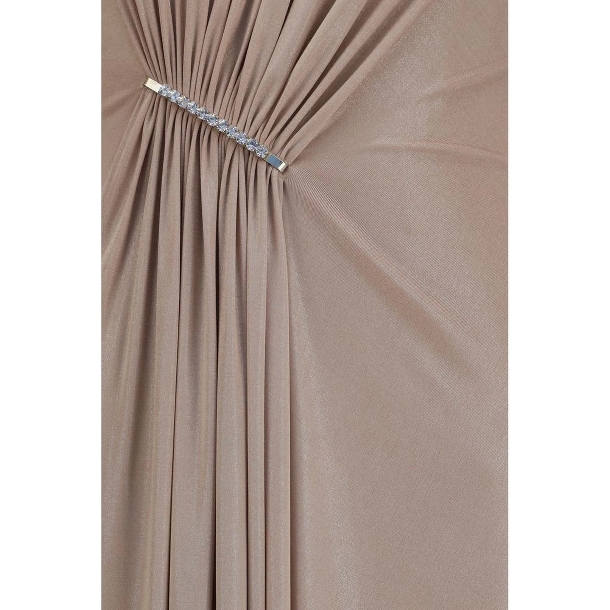 Beige Polyester Casual Dress